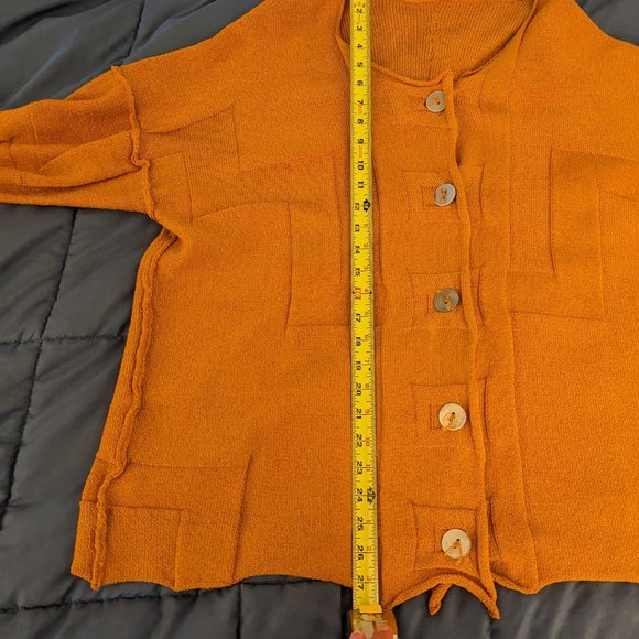 Skif International SKIFO Button Knit Cardigan Orange - Picture 12 of 13